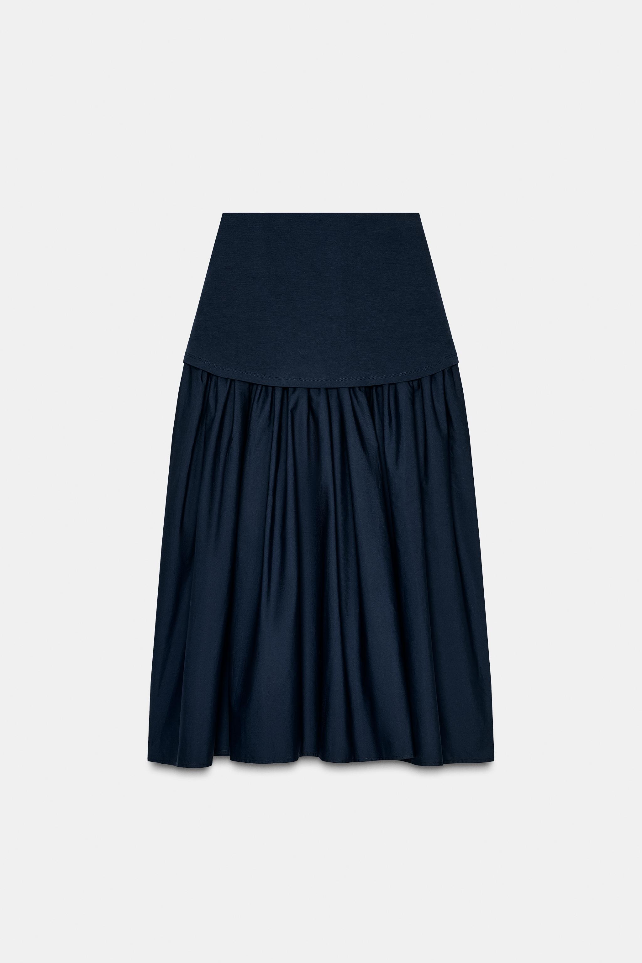 COMBINATION INTERLOCK MIDI SKIRT